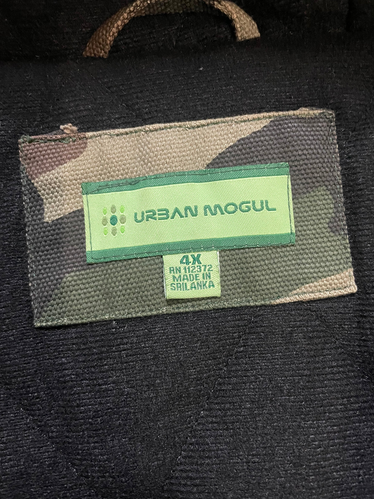 Urban Mogul zip up camo jacket