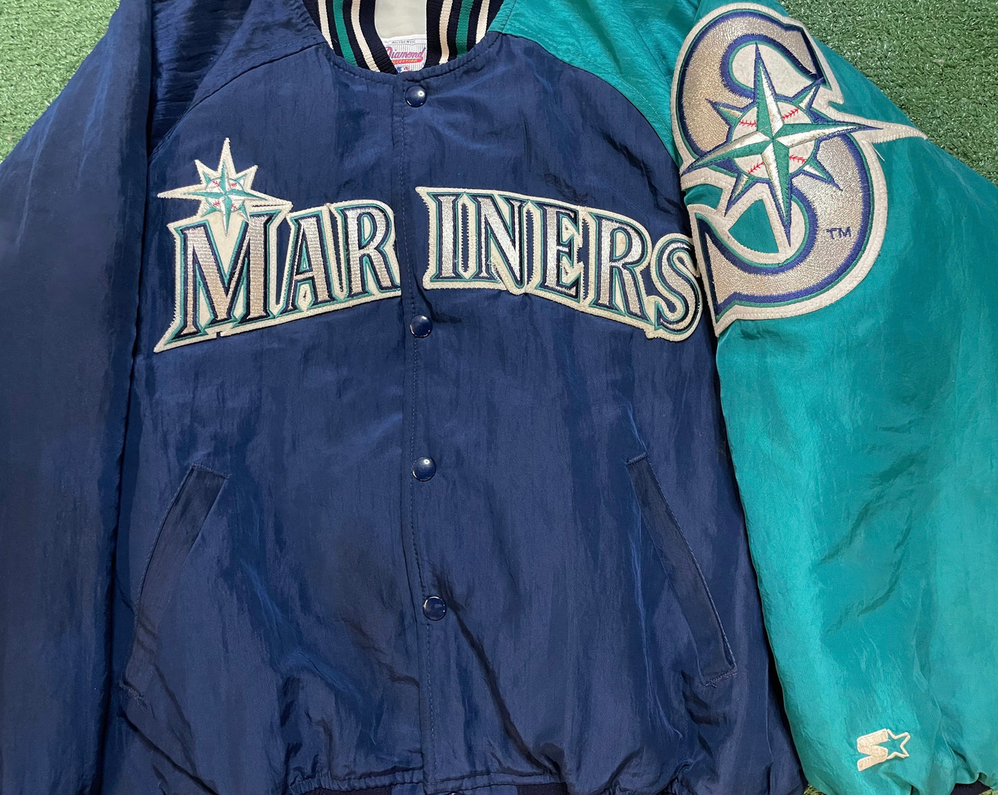 Vintage 1990s Seattle Mariners diamond starter jacket