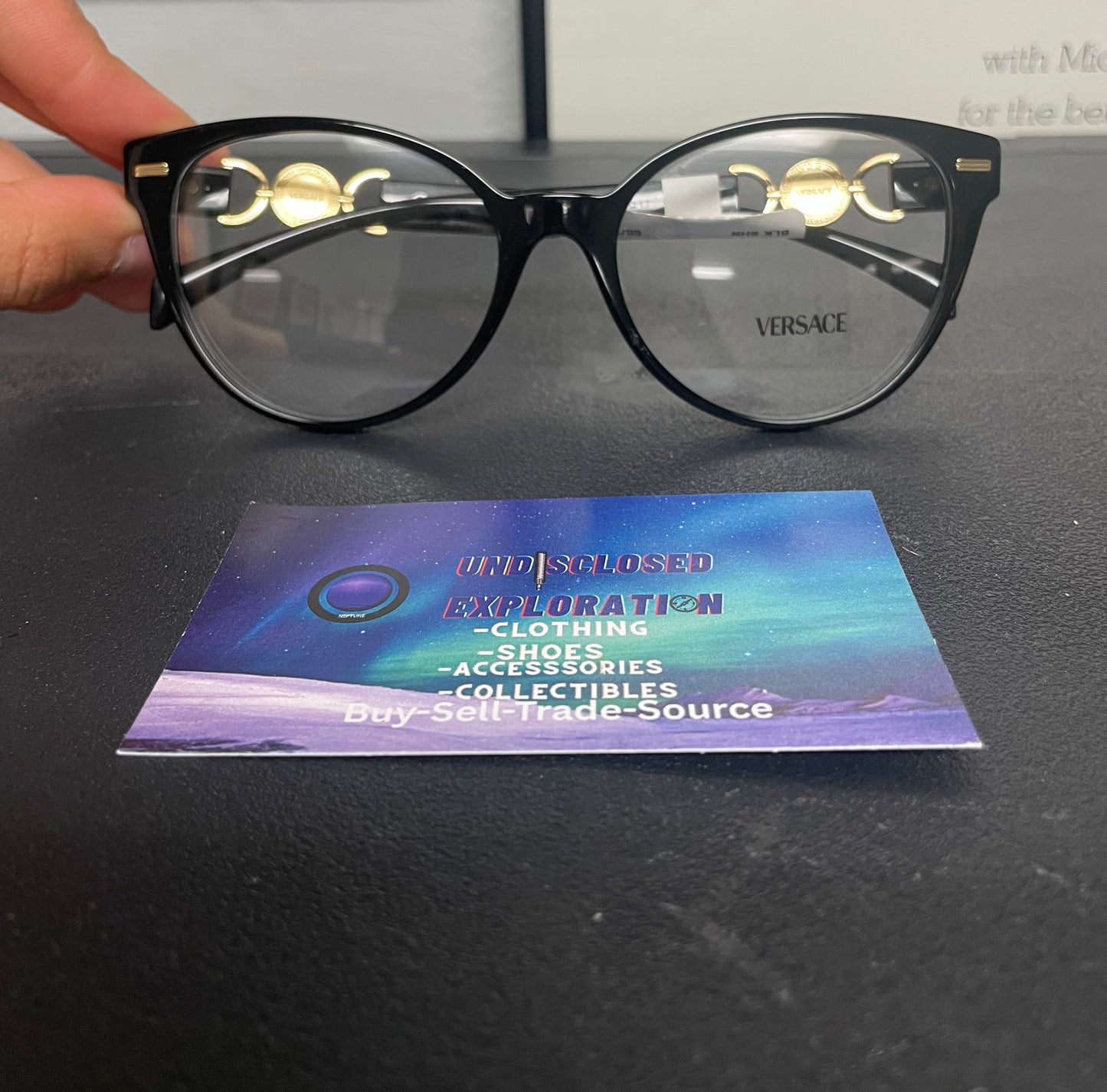 Versace black and gold VE3334 glasses