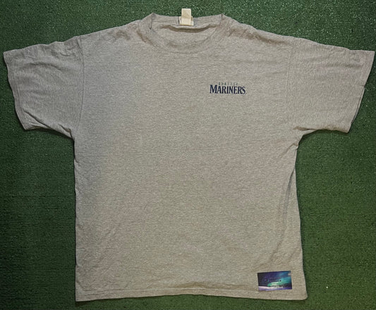 Vintage 2000s Seattle mariners grey logo tee