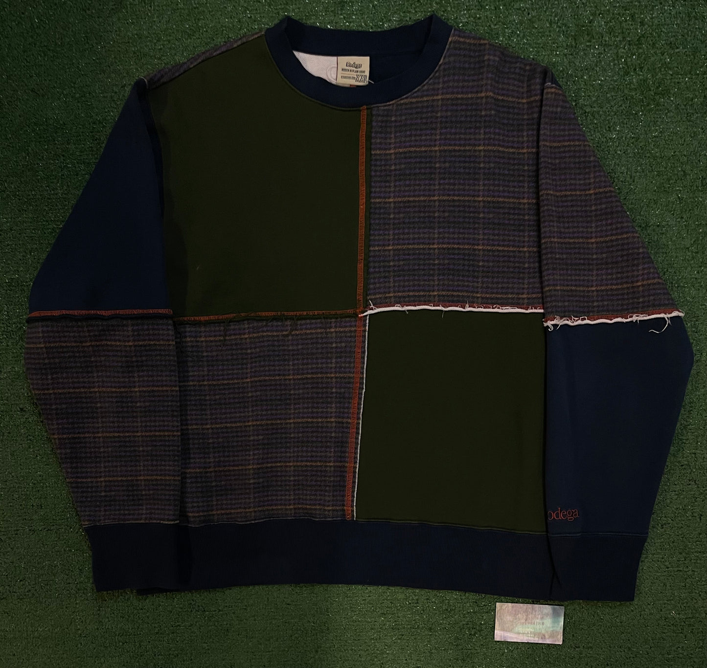 Bodega patchwork colorblock crewneck