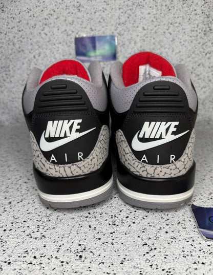 Jordan 3 Black Cement 10 Men/11.5 Women “Preowned”