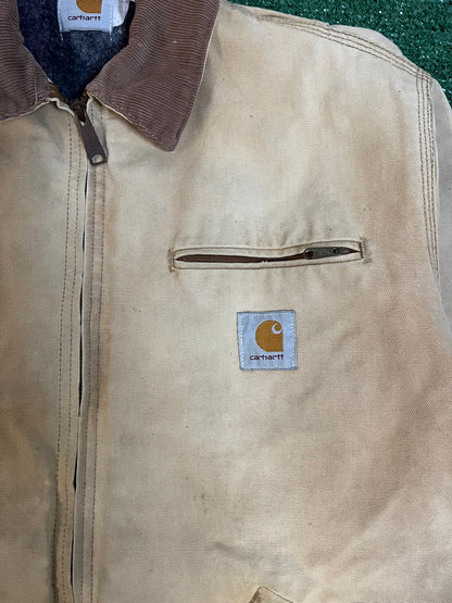 Vintage 1990s tan carhartt Detroit jacket