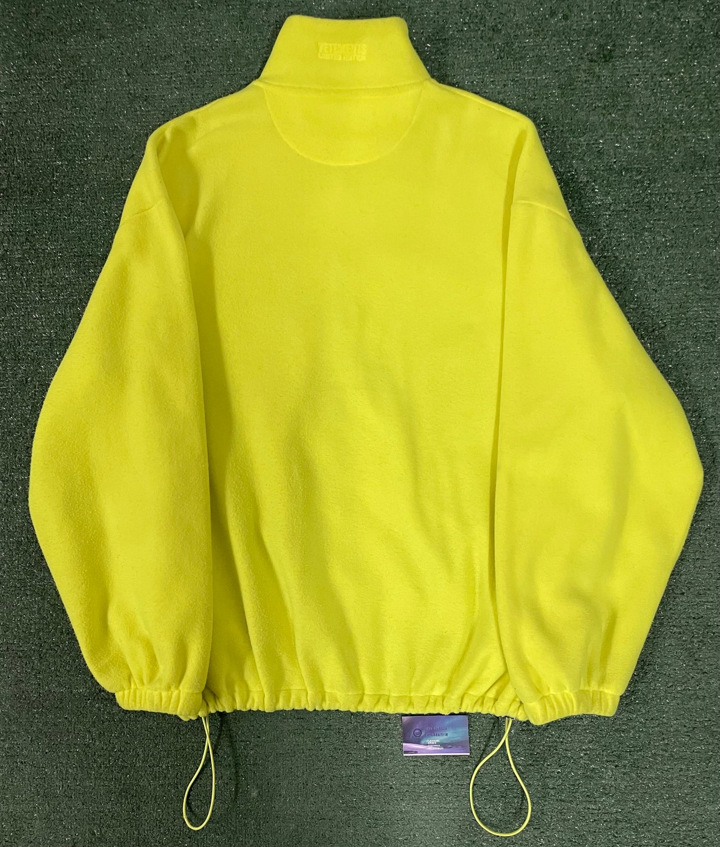 Vetements flou yellow fleece zip up jacket