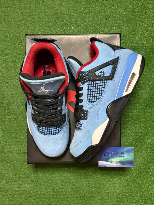 Jordan 4 Travis Scott Cactus Jack 9 Men/10.5 Women “Preowned”