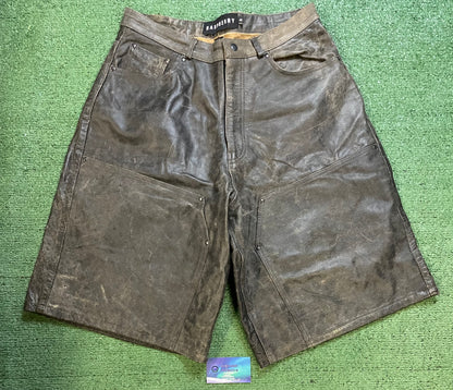 Gv Gallery chocolate leather shorts