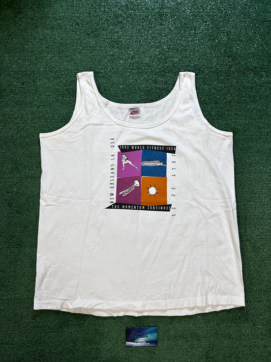 Vintage 1990s Nike world fitness idea tank top