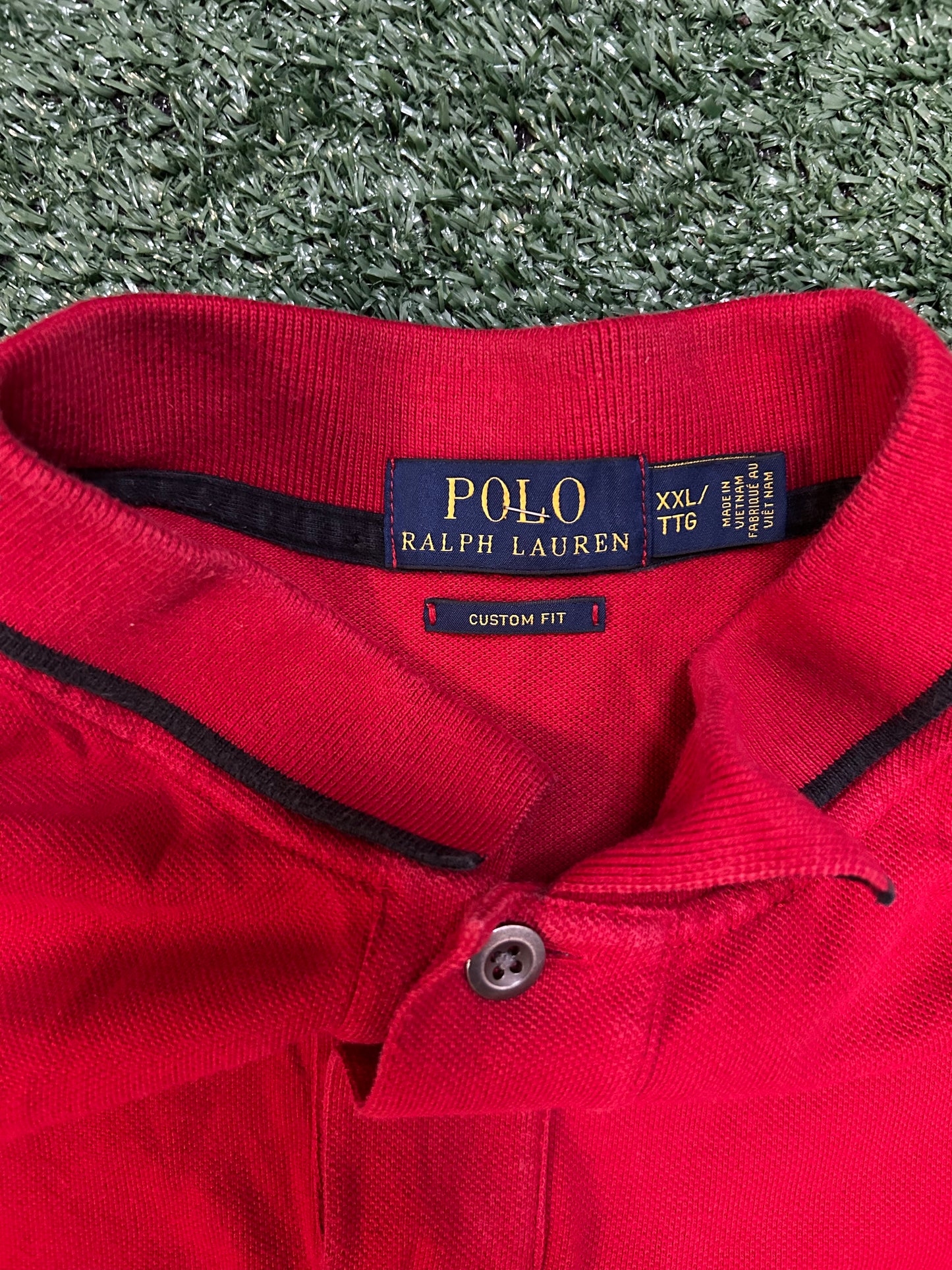 Vintage red Polo Ralph Lauren rugby longsleeve