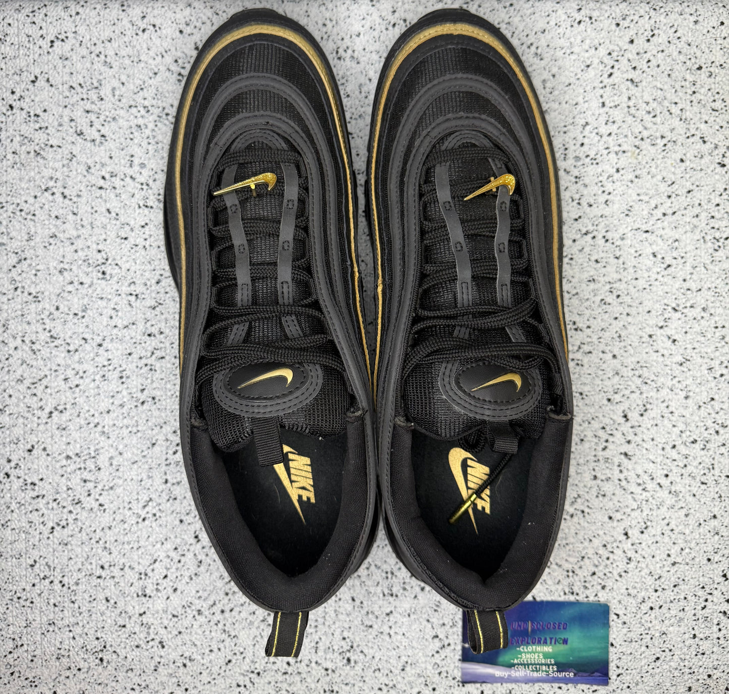 Nike Air Max 97 Black Gold 12 Men/13.5 Women “Preowned”