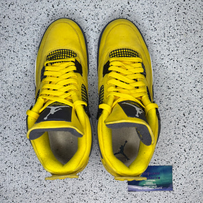 Jordan 4 Lightning 9 Men/10.5 Women “Preowned”