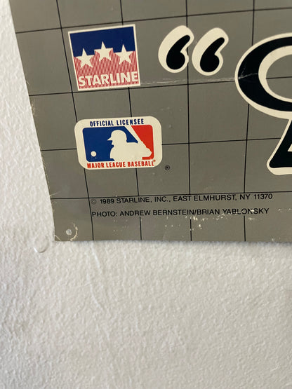 vintage 1980s Bo Jackson Double Trouble Kansas City Royals & Los Angeles raiders poster