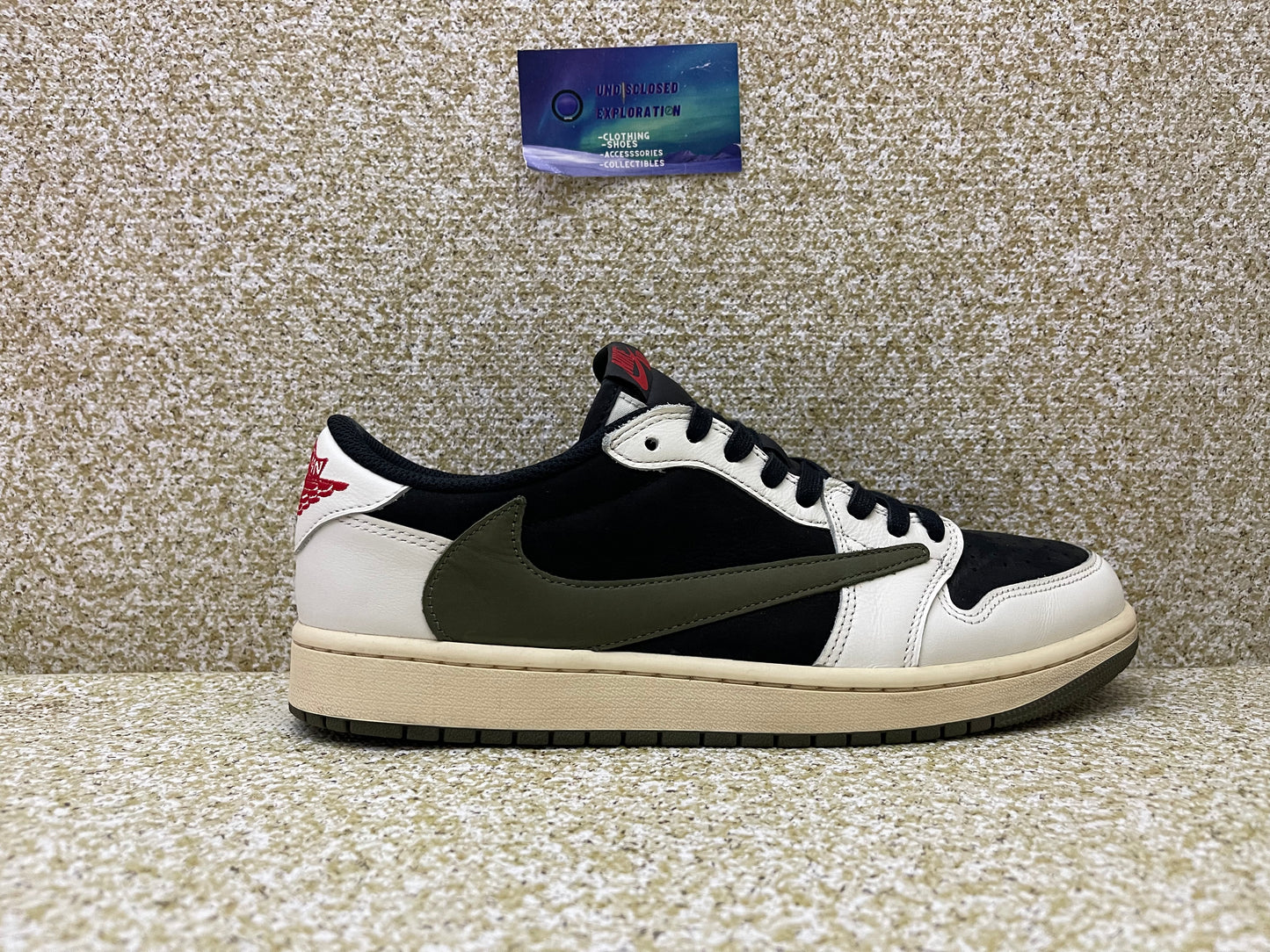 Jordan 1 Low Travis Scott Olive 10 Men/11.5 Women “Preowned”