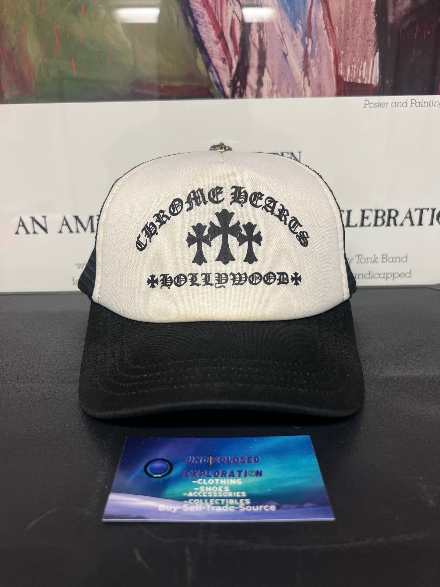 Chrome Hearts King Taco Hollywood black and white Hat