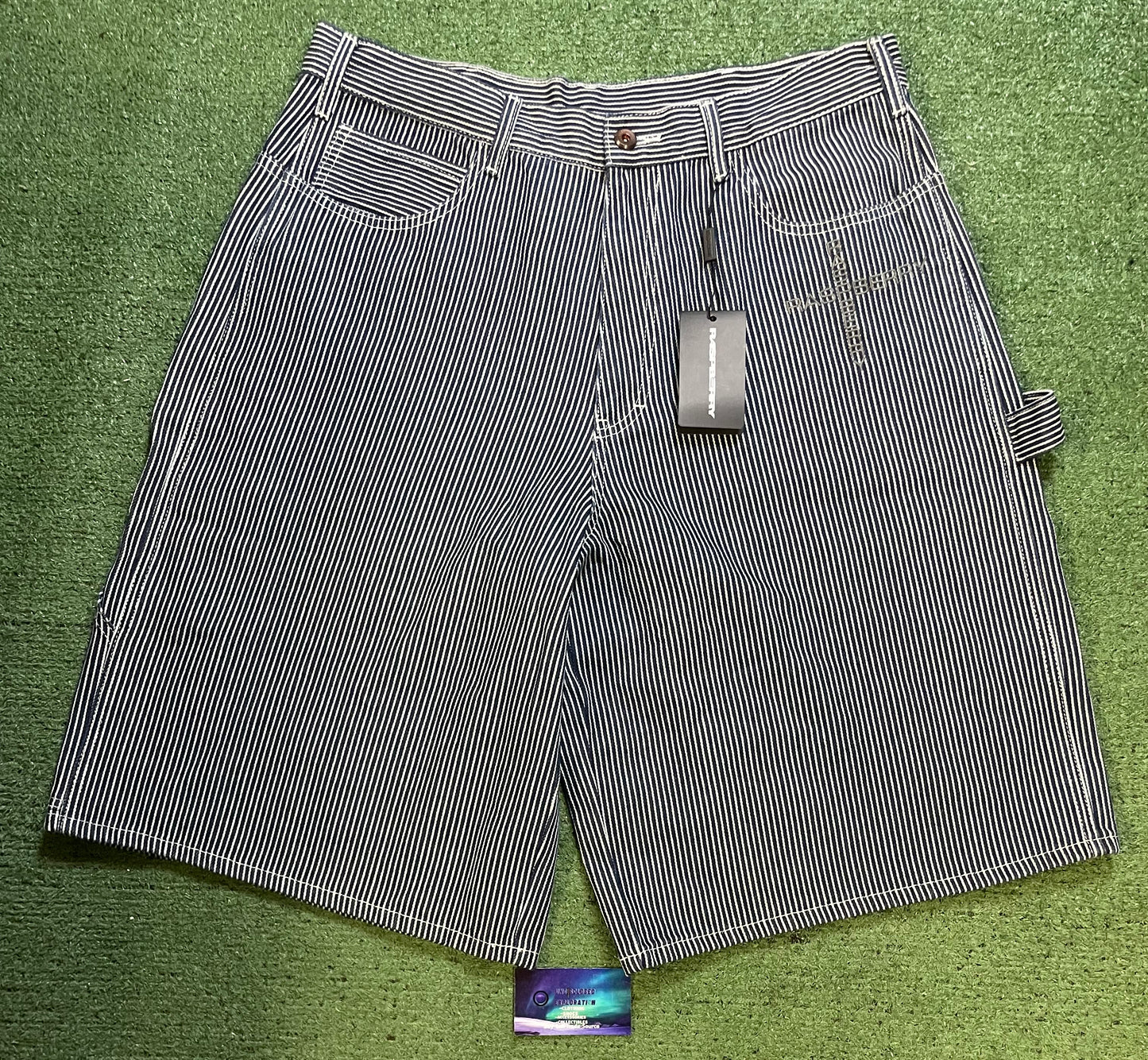 Gv Gallery Raspberry hills striped denim shorts