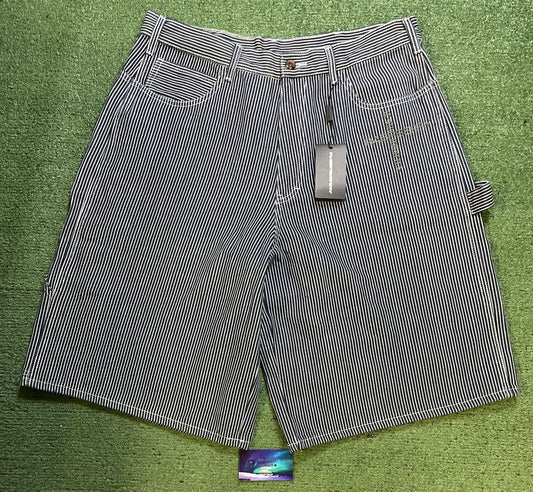 Gv Gallery Raspberry hills striped denim shorts