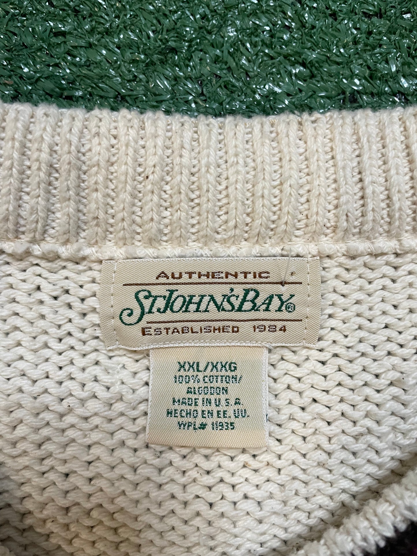 Vintage 1990s Deer knit embroidered crewneck