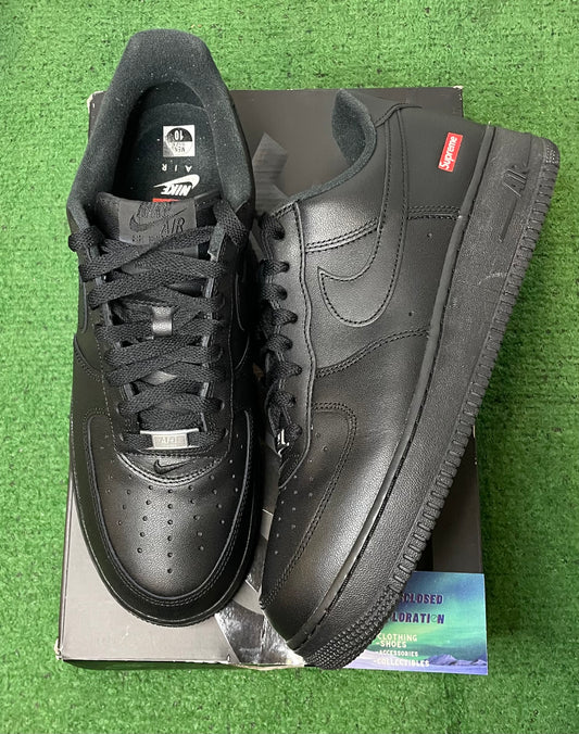 Nike Air Force 1 low supreme black size 10men/11.5women