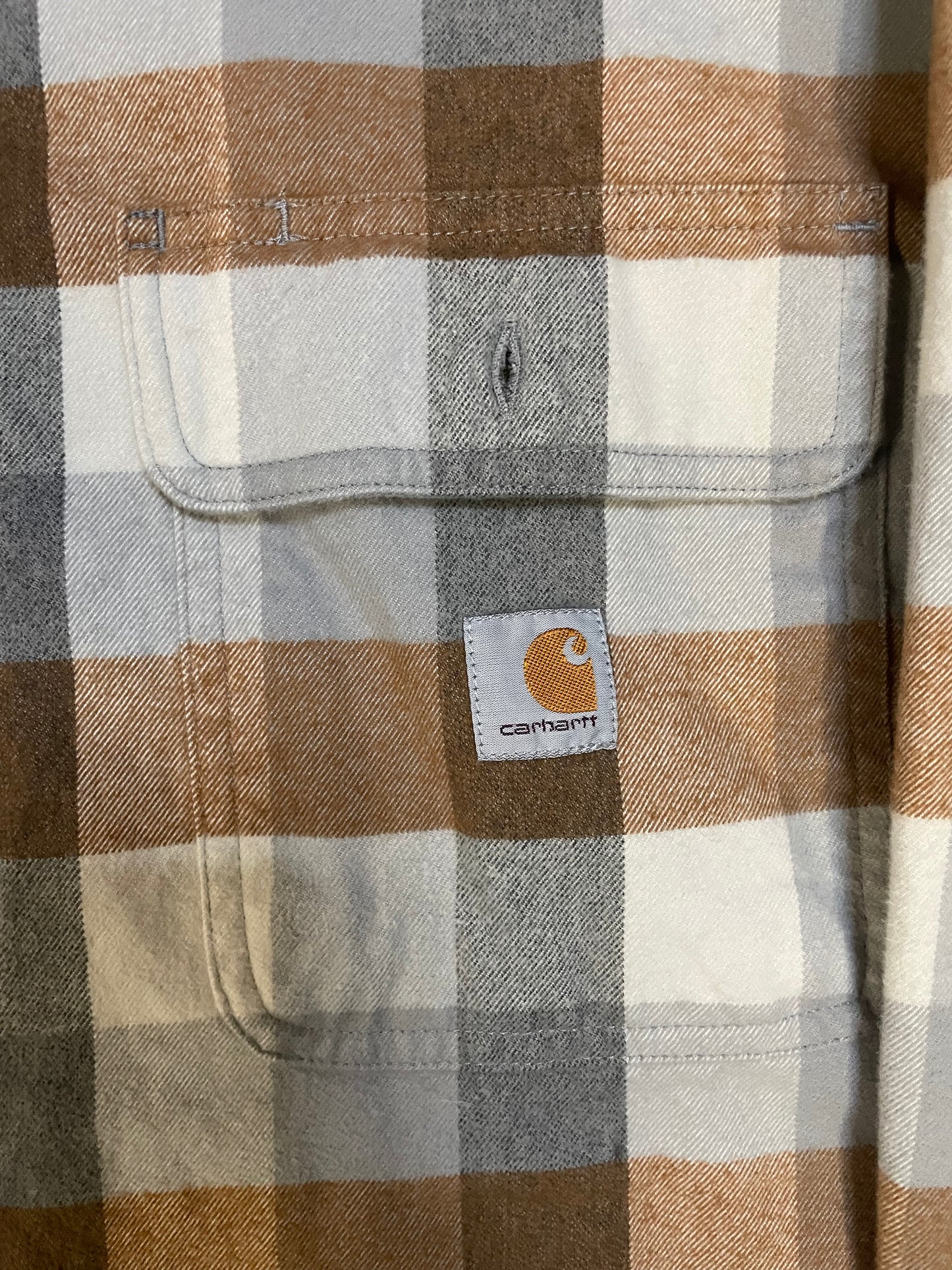 Carhartt grey and brown flannel