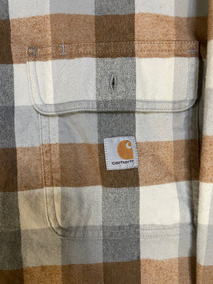 Carhartt grey and brown flannel