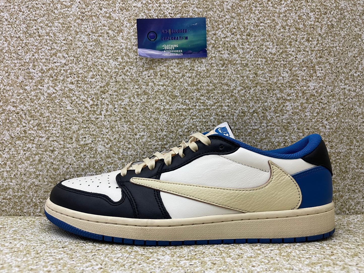 Jordan 1 Low Travis Scott Fragment 10.5 Men/12 Women “Preowned”