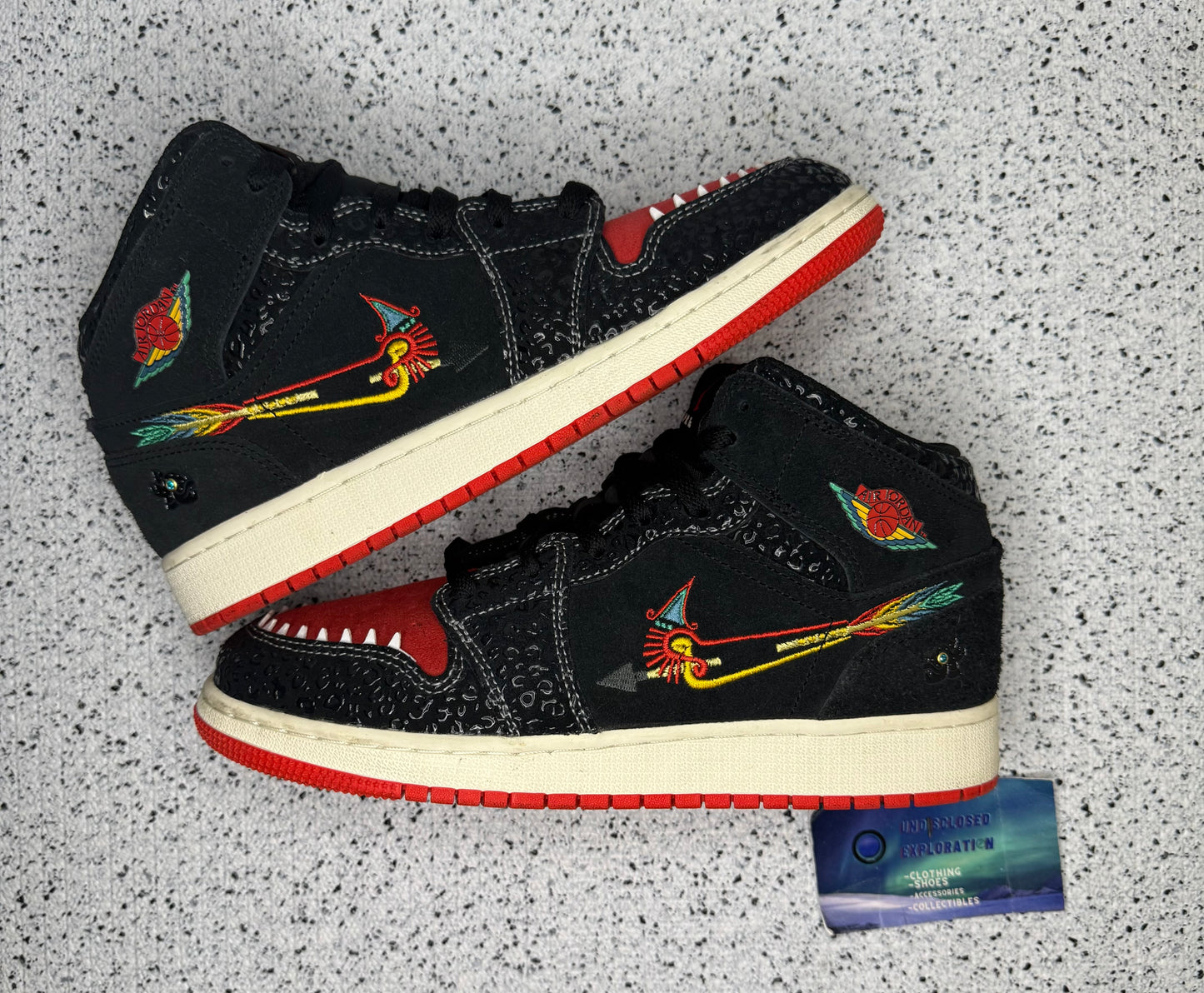 Jordan 1 Mid Siempre Familia 6.5 Youth/8 Women “Preowned”