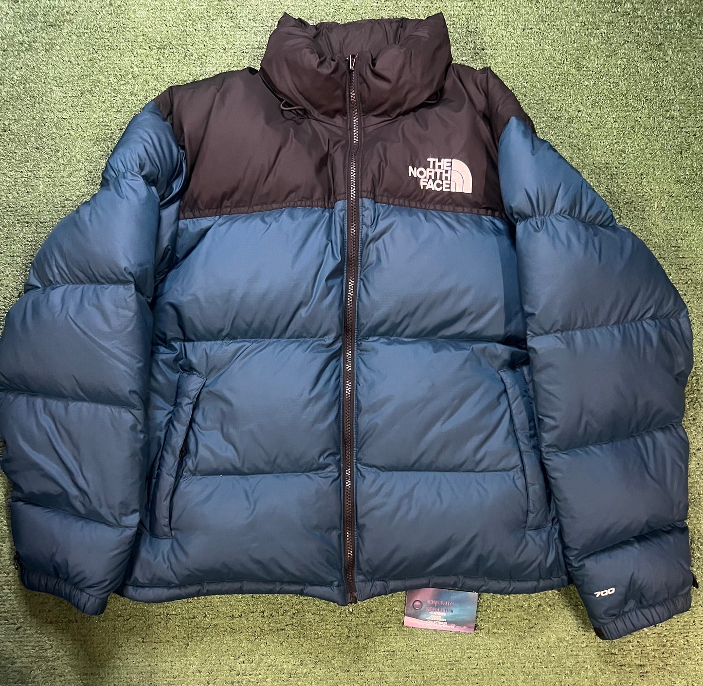 The North face blue Nuptse 700 jacket