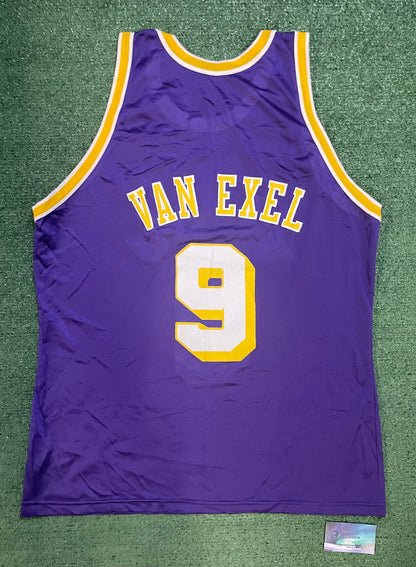 Vintage 1990s Los Angeles Lakers Nick Van Axel #9 champion NBA jersey