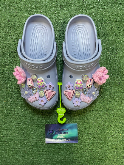 Crocs classic blue haze jibbitz with charms clogs
