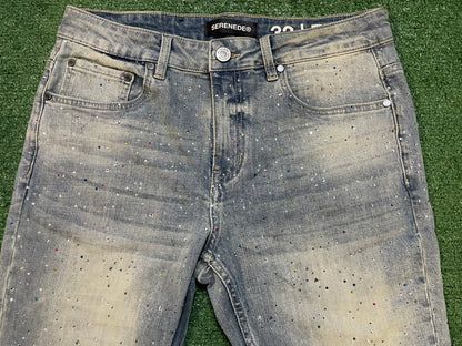 Serenede light wash rhinestone jeans