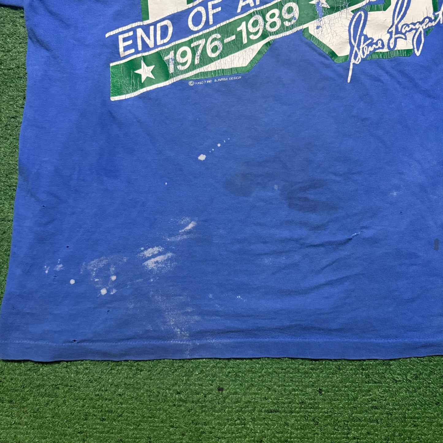 Vintage Distressed Steve Largent Seattle Seahawks Shirt