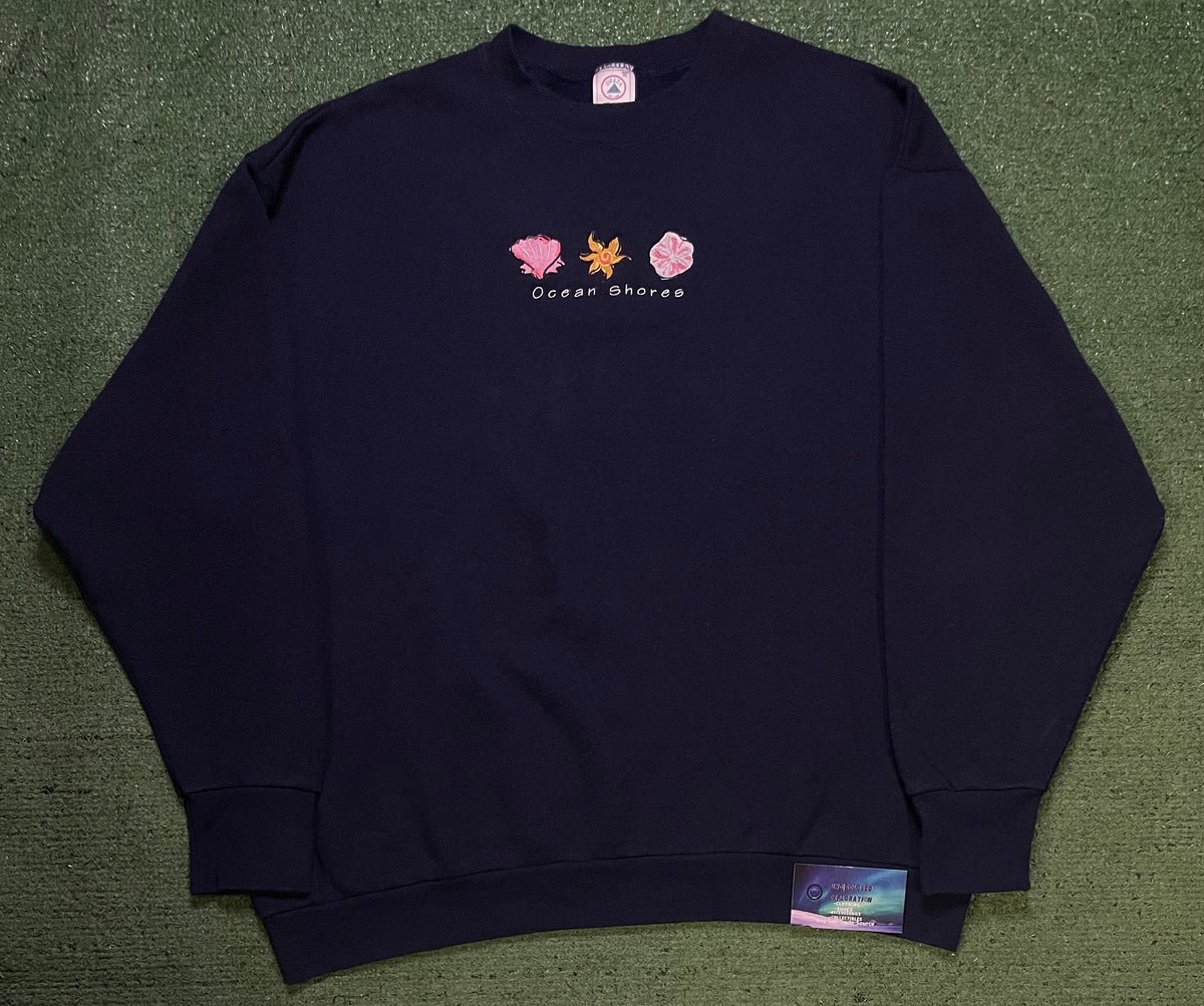 Vintage 1990s Ocean Shores embroidered crewneck