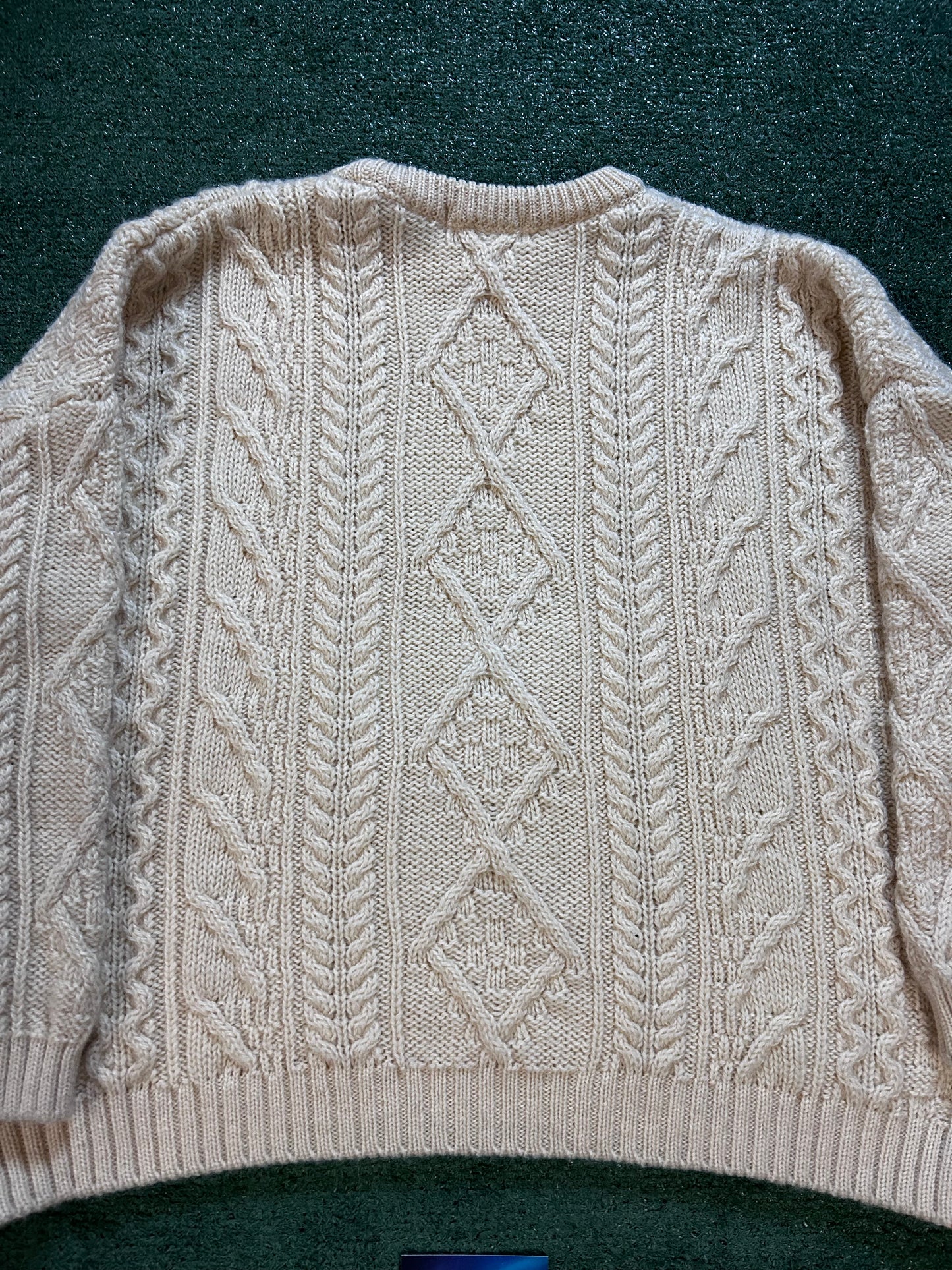 Vintage British wool naturally knit sweater