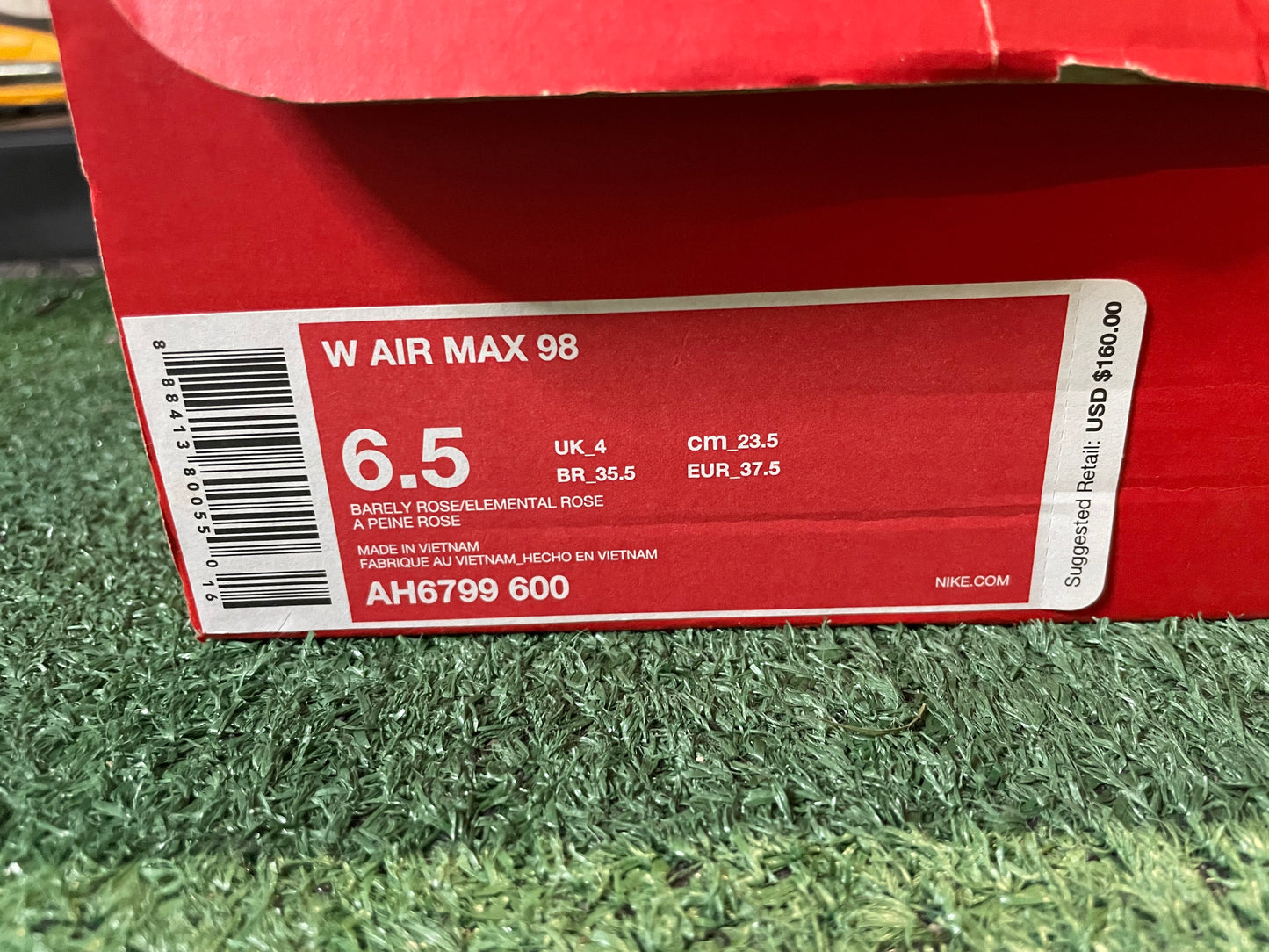 Nike Air Max 98 barely rose size 5youth/6.5women
