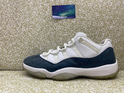 Jordan 11 Low Navy Snakeskin 10.5 Men/12 Women “Preowned”