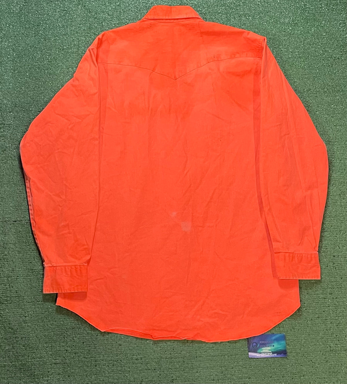 Vintage Wrangler vibrant orange western button up