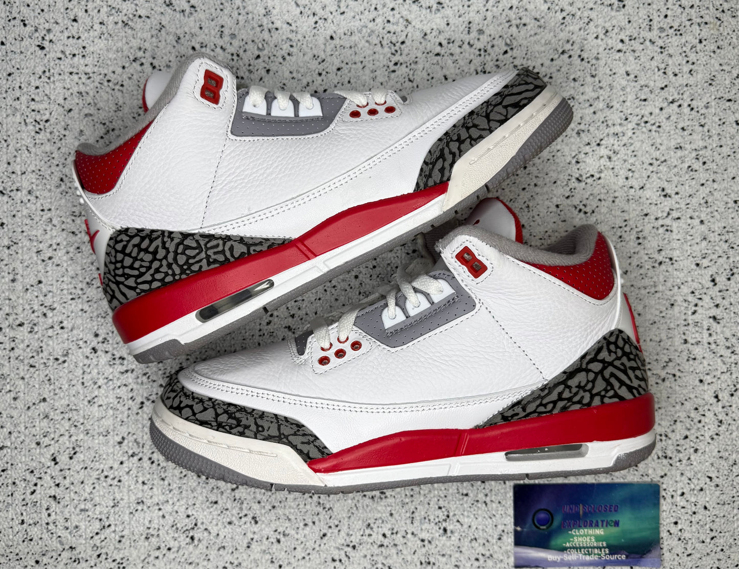Jordan 3 Fire Red 7 Youth/8.5 Women “Preowned”