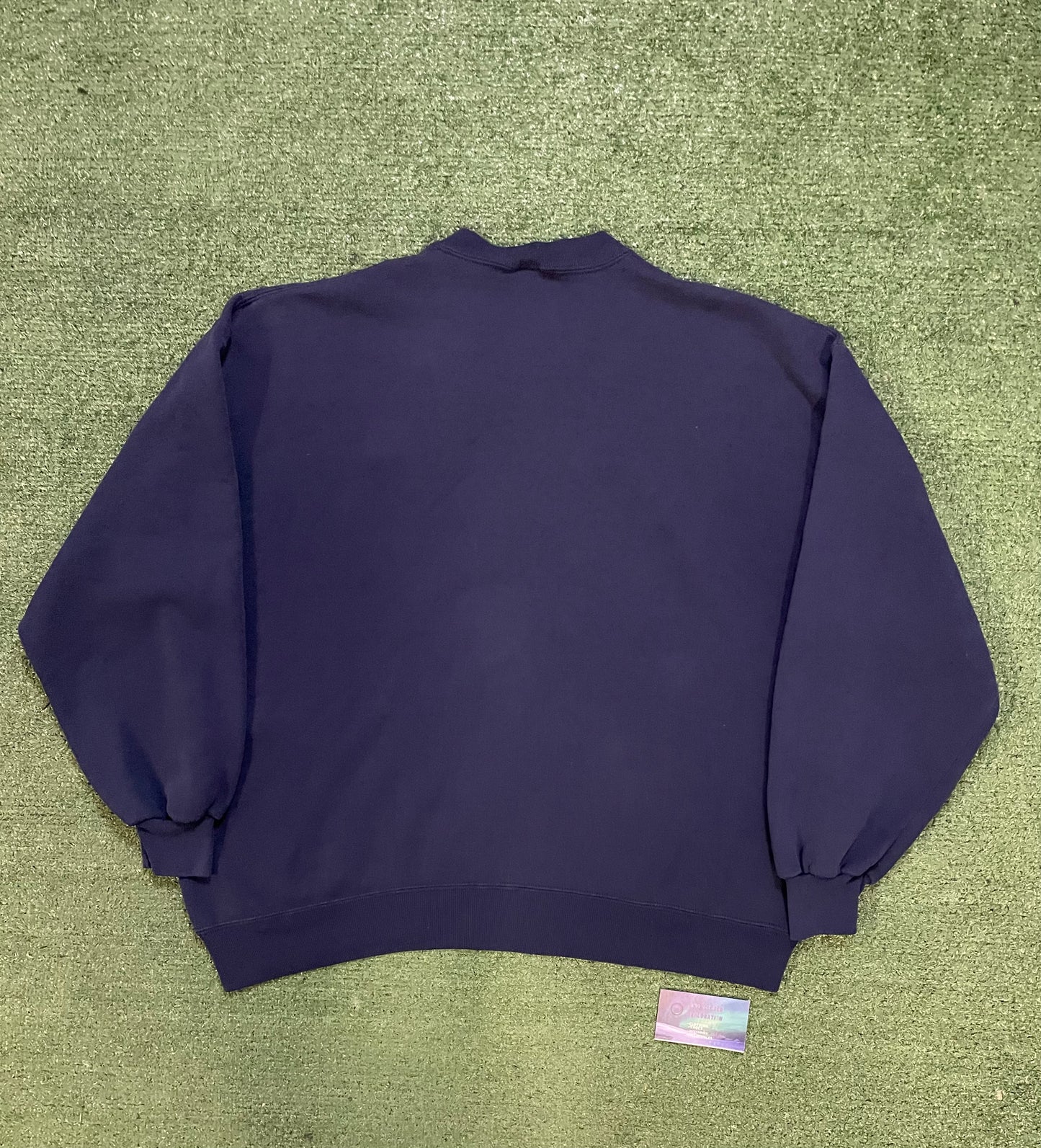 Vintage 1990s WSU Washington state university navy and grey embroidered crewneck