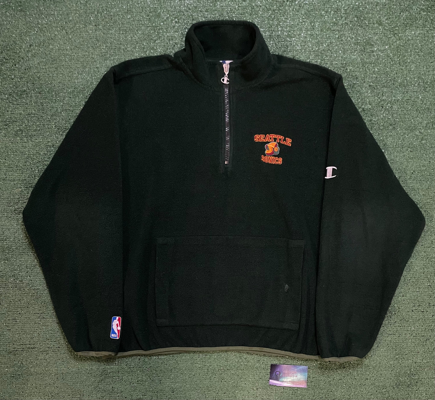 Vintage 1990s Seattle Sonics champion quarter zip