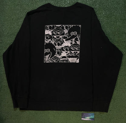 KAWS X Uniqlo X Sesame Street black crewneck