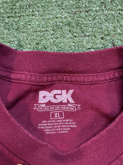 DGK boyz in the hood maroon tee