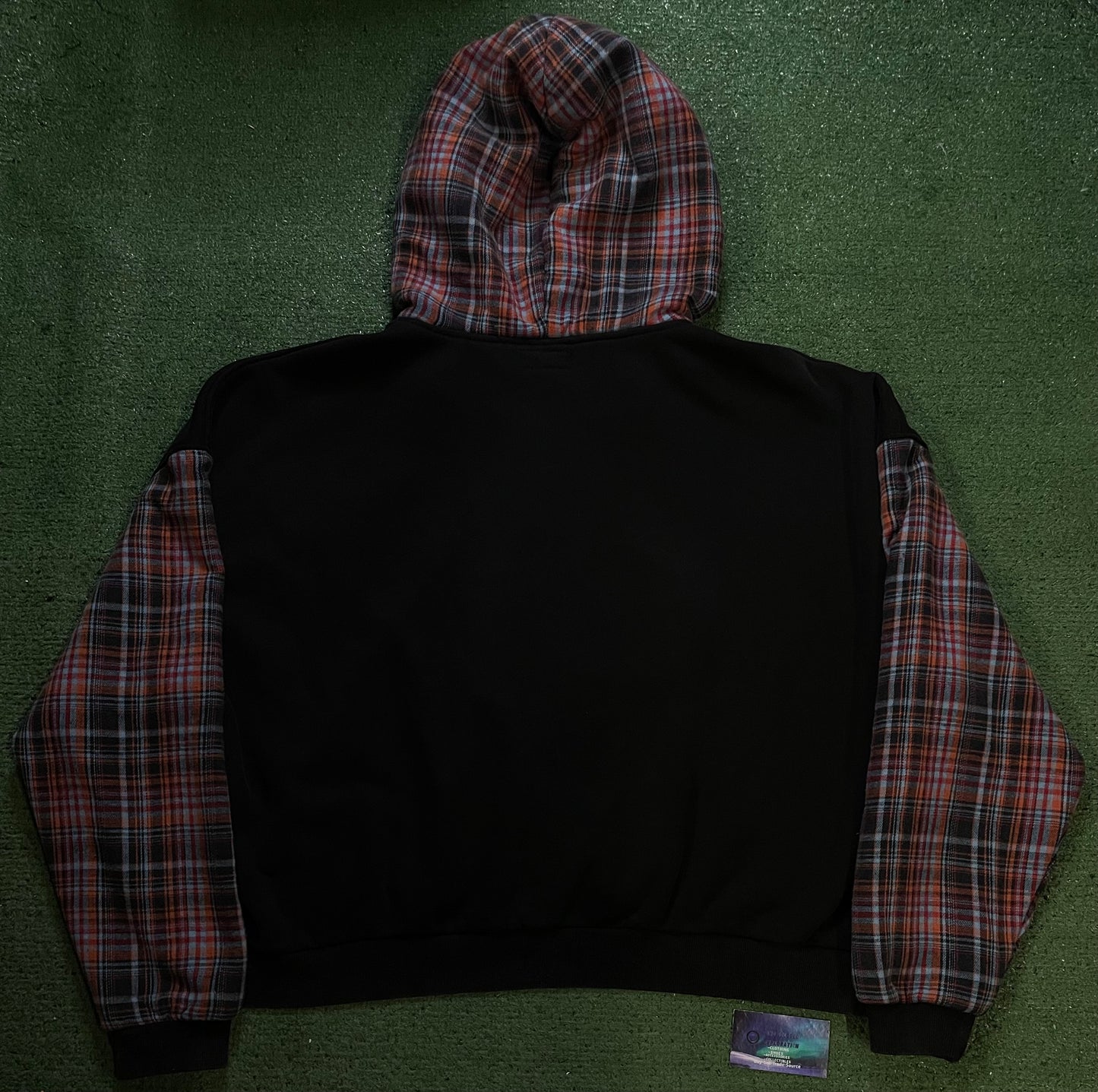 Hidden Season plaid zip up hoodie