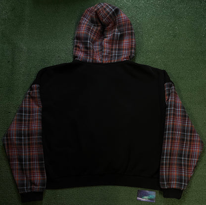 Hidden Season plaid zip up hoodie