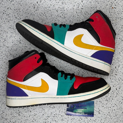 Jordan 1 Mid Multi Color 9.5 Men “Preowned”