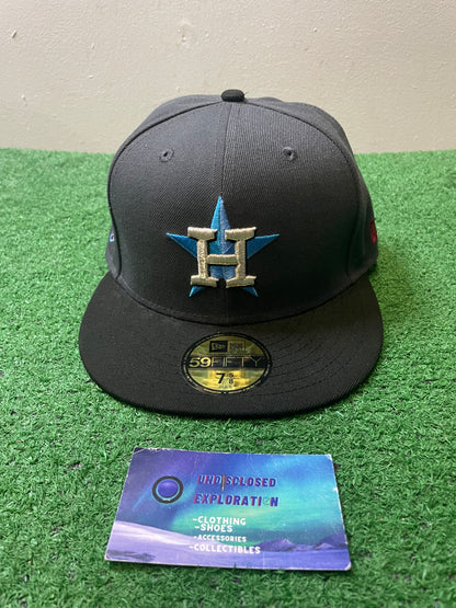 Houston Astros 45th anniversary grey black and blue fitted hat