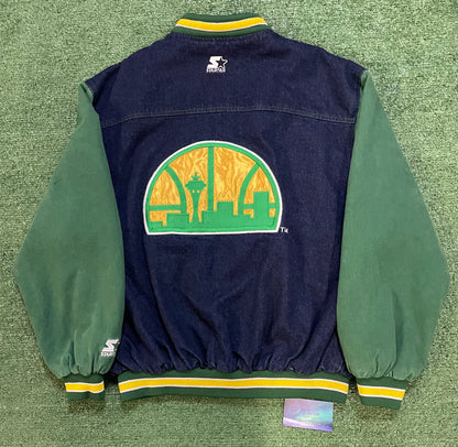 Vintage 1990s Seattle supersonics denim  jacket