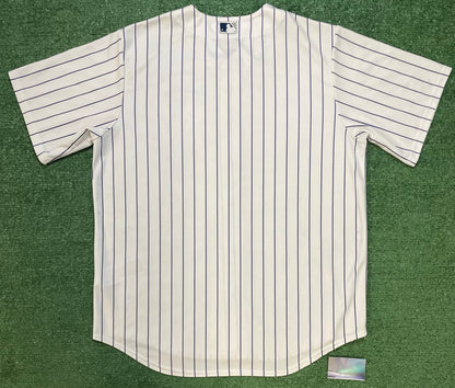 New York Yankees pinstripe white and navy jersey