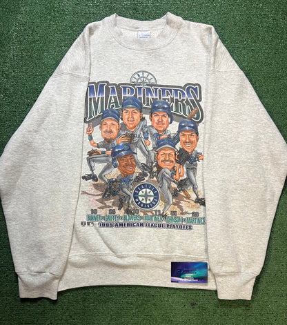 Vintage 1995 American League playoffs Seattle Mariners playoffs crewneck