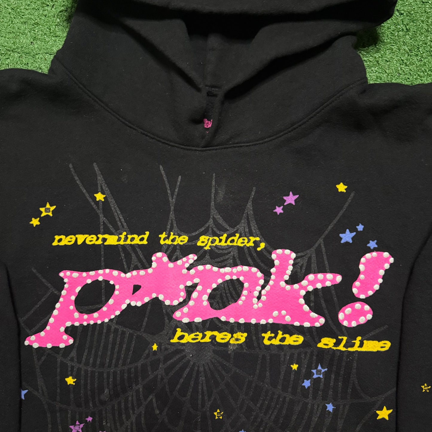 Sp5der P*nk Hoodie Black
