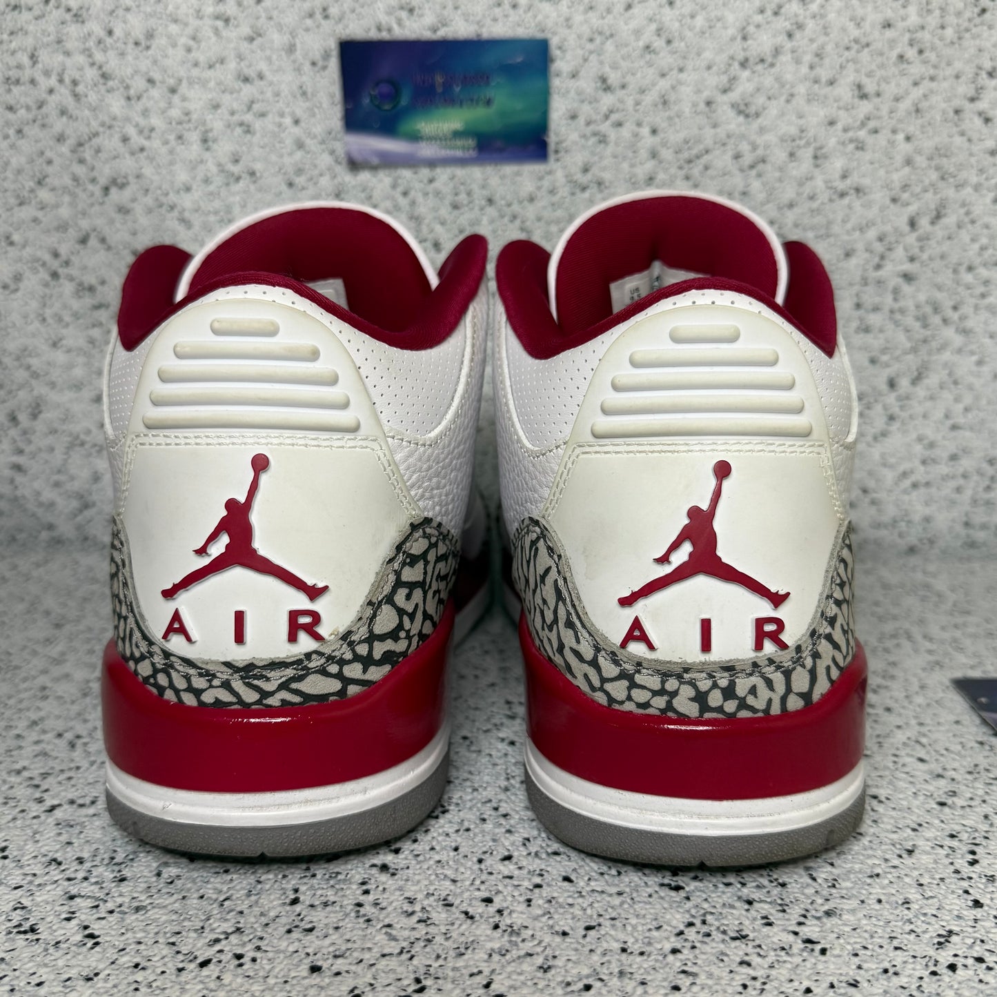Jordan 3 Cardinal Red 9.5 Men/11 Women “Preowned”