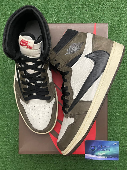 Jordan 1 High Travis Scott Mocha 10.5 Men/12 Women “Preowned”